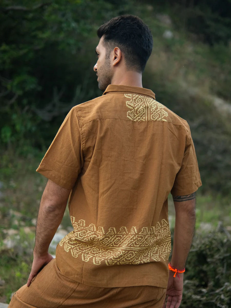 Eshan Shirt Tribal Handblock Cotton Shirt